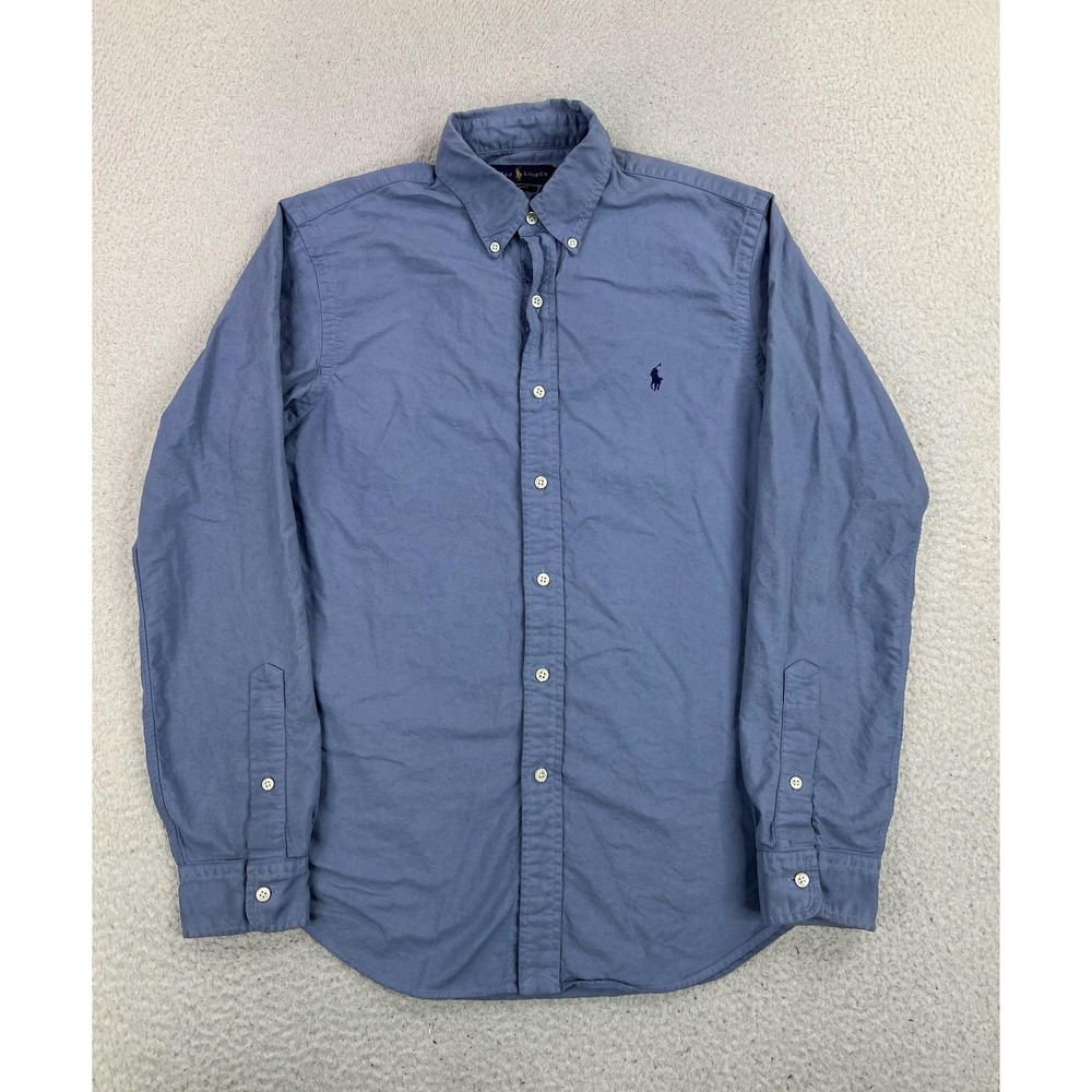Ralph Lauren Shirt Mens Medium Blue Slim Fit Long Sleeve Button Up Casual